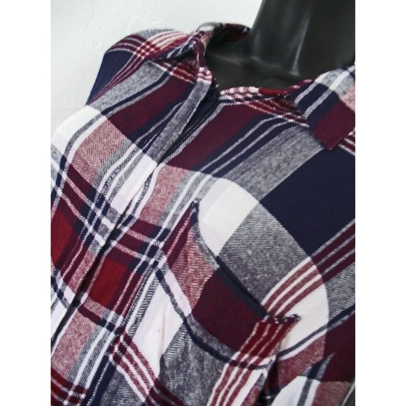 Catch Me Purple & Black Flannel L/S Shirt  Sz Small  ck measurement - Picture 1 of 8